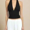 Aby Halter Top - Classic Black -Bodycon Collection Shop aby bodycon top classic black bodycon collection usa aus 1171171365