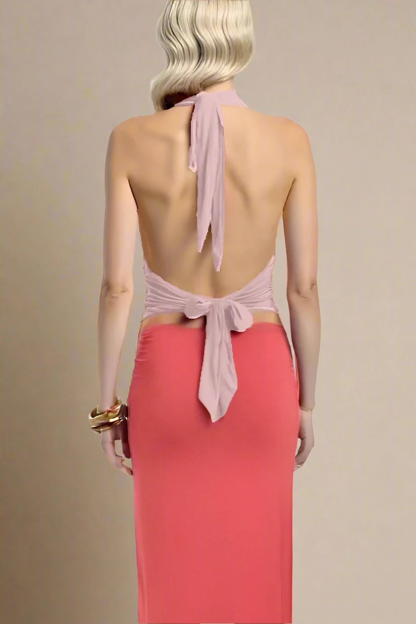 Aby Halter Top - Pink Peach Fuzz 4 Aby Halter Top - Pink Peach Fuzz - Image 2