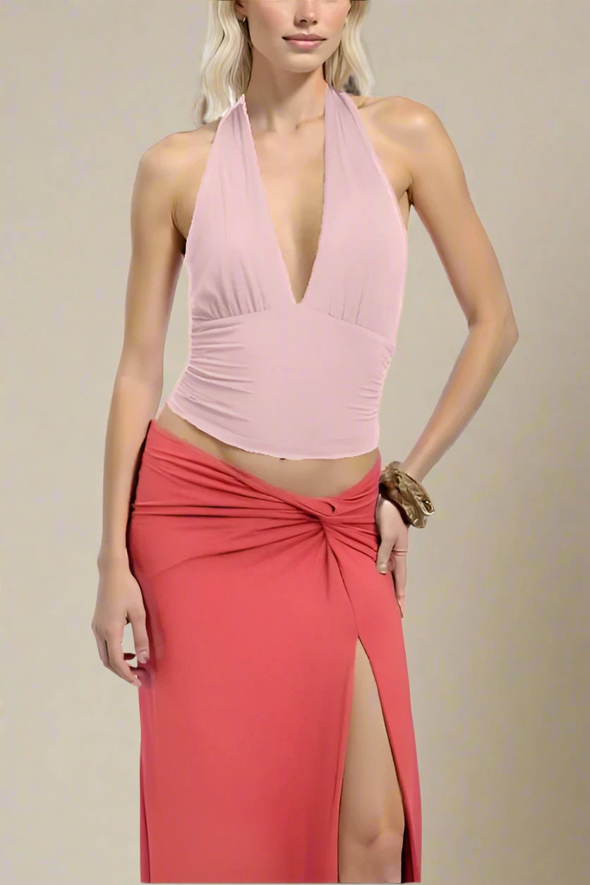 Aby Halter Top - Pink Peach Fuzz 3 Aby Halter Top - Pink Peach Fuzz