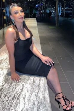 Amber Bandage Dress - Classic Black -Bodycon Collection Shop amber bandage dress classic black bodycon collection usa aus 1142931536