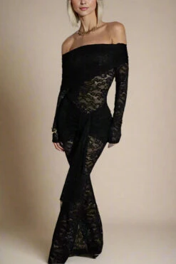 Andie Long Sleeve Jumpsuit - Classic Black -Bodycon Collection Shop andie long sleeve bodycon wrap jumpsuit classic black bodycon collection usa aus 1155231005