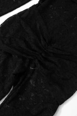 Andie Long Sleeve Jumpsuit - Classic Black -Bodycon Collection Shop andie long sleeve bodycon wrap jumpsuit classic black bodycon collection usa aus 1155231011