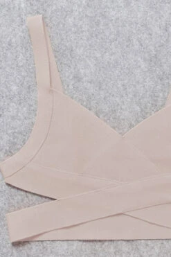 Ang Bandage Crop Top - Cream -Bodycon Collection Shop ang bandage crop top cream bodycon collection usa aus 42414101364954