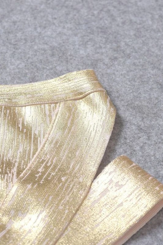 Ang Bandage Crop Top - Gold 8 Ang Bandage Crop Top - Gold - Image 6