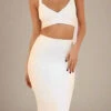 Ang Bandage Top And Knee Length Skirt Outfit Set - White Pearl -Bodycon Collection Shop ang bandage top and knee length skirt set pearl white bodycon collection usa aus 40520920596698