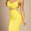 Ang Bandage Top And Knee Length Skirt Outfit Set - Sun Yellow -Bodycon Collection Shop ang bandage top and knee length skirt set sun yellow bodycon collection usa aus 40520895234266