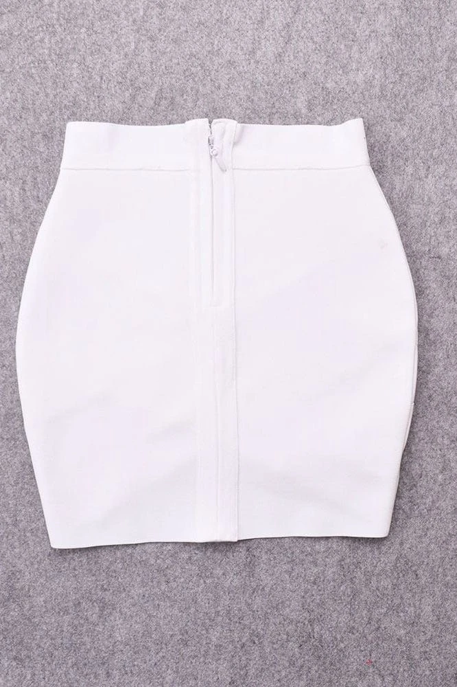 Ang Bandage Top And Mini Skirt Outfit Set - Cream 9 Ang Bandage Top And Mini Skirt Outfit Set - Cream - Image 7