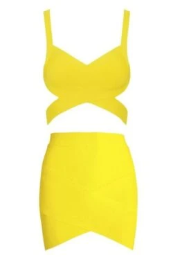 Ang Bandage Top And Mini Skirt Outfit Set - Sun Yellow 11 Ang Bandage Top And Mini Skirt Outfit Set - Sun Yellow -Bodycon Collection Shop ang bandage top and mini skirt set sun yellow bodycon collection usa aus 39886680621274