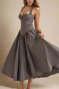 Anita Bodycon Midi Dress - Steel Grey -Bodycon Collection Shop anita bodycon midi dress steel grey bodycon collection usa aus 43037273981146