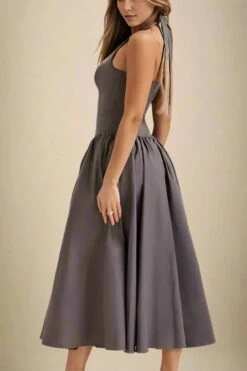 Anita Bodycon Midi Dress - Steel Grey -Bodycon Collection Shop anita bodycon midi dress steel grey bodycon collection usa aus 43037276700890