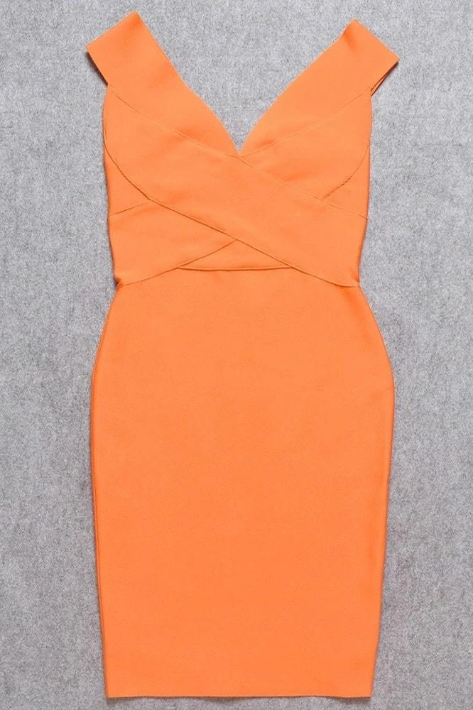 Ash Bandage Dress - Apricot Orange 9 Ash Bandage Dress - Apricot Orange - Image 7