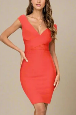 Ash Bandage Dress - Lipstick Red