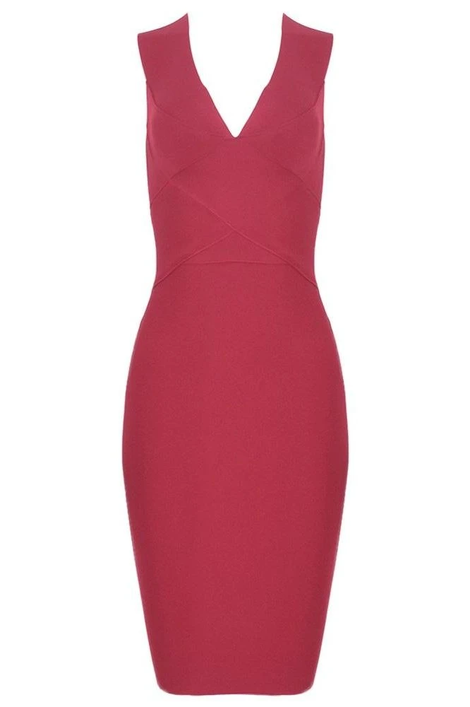 Ash Bandage Dress - Red Wine 4 Ash Bandage Dress - Red Wine - Image 2