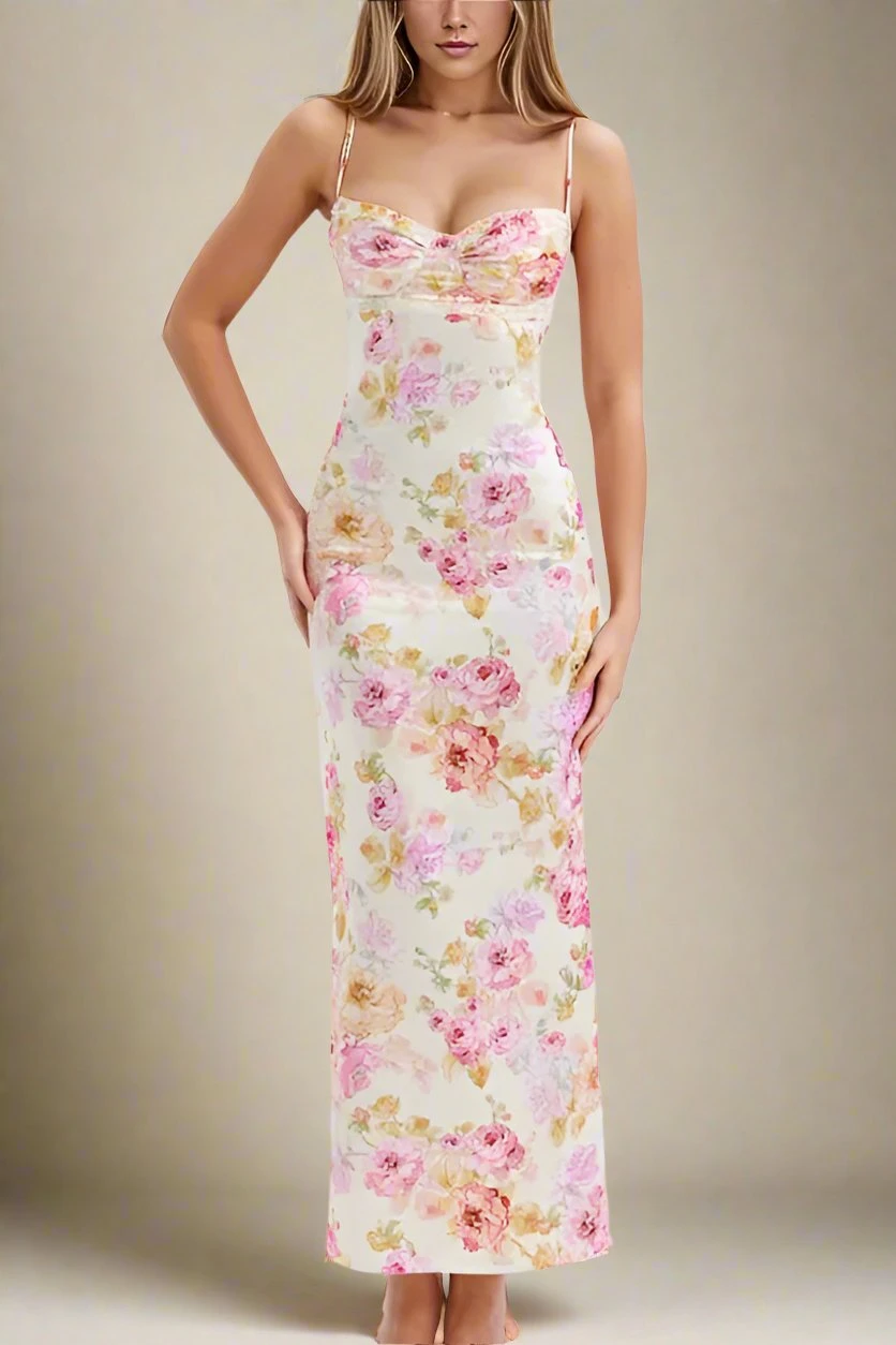 Astrid Bodycon Maxi Dress - White Pearl 6 Astrid Bodycon Maxi Dress - White Pearl - Image 4