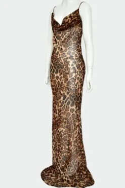 Athena Bodycon Maxi Dress - Leopard Print Yellow -Bodycon Collection Shop athena bodycon maxi dress leopard print yellow bodycon collection usa aus 1154686891