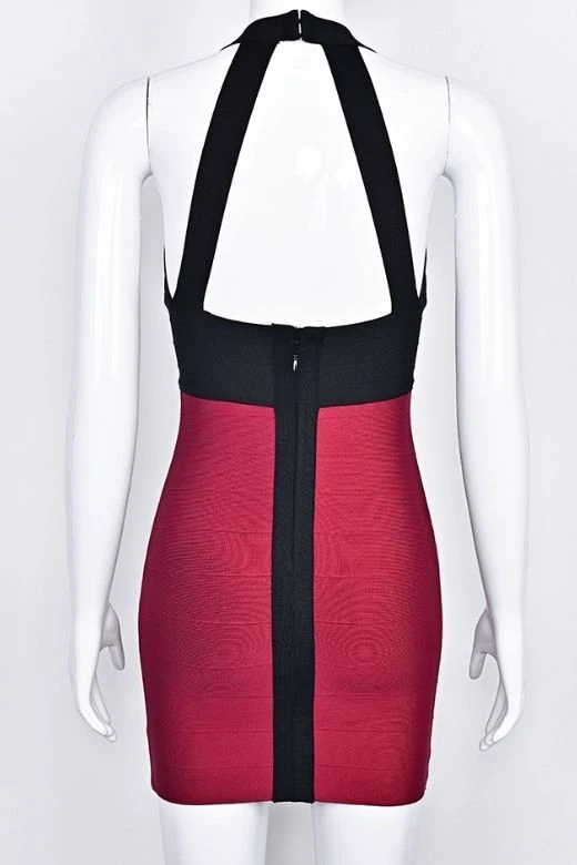 Audrey Bandage Mini Dress - Cherry Red 8 Audrey Bandage Mini Dress - Cherry Red - Image 6