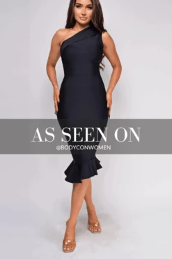 Avery Bandage Dress - Classic Black -Bodycon Collection Shop avery bandage dress classic black bodycon collection usa aus 40739092168922