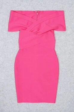 Bea Bandage Dress - Hot Pink -Bodycon Collection Shop bea bandage dress hot pink bodycon collection usa aus 38943003476186