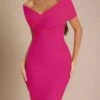 Bea Bandage Dress - Hot Pink