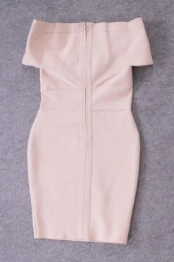 Bea Bandage Dress - Nude -Bodycon Collection Shop bea bandage dress nude bodycon collection usa aus 28525979893839