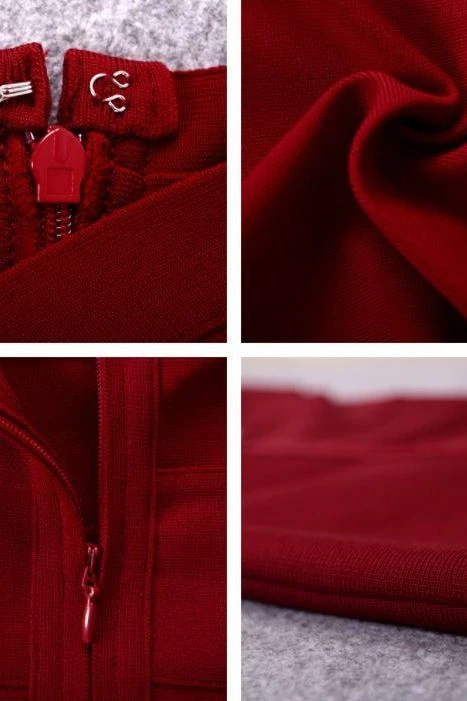 Bea Bandage Dress - Red Wine 10 Bea Bandage Dress - Red Wine - Image 8