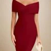 Bea Bandage Dress - Red Wine