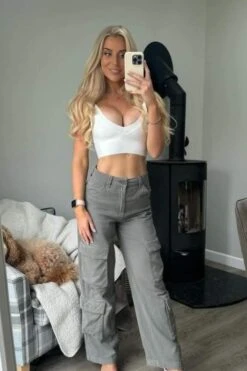 Bee Bandage Crop Top - White Pearl -Bodycon Collection Shop bee bandage crop top pearl white bodycon collection usa aus 44271434957018