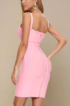 Bek Bandage Dress - Blush Pink -Bodycon Collection Shop bek bandage dress blush pink bodycon collection usa aus 41832836301018