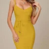 Bek Bandage Dress - Mustard Yellow