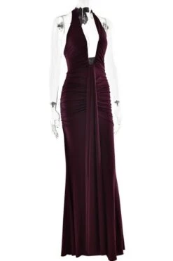 Bella Bodycon Wrap Maxi Dress - Red Wine -Bodycon Collection Shop bella bodycon wrap maxi dress red wine bodycon collection usa aus 1179486900