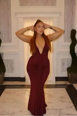 Bella Bodycon Wrap Maxi Dress - Violet -Bodycon Collection Shop bella bodycon wrap maxi dress violet bodycon collection usa aus 1176191307 1