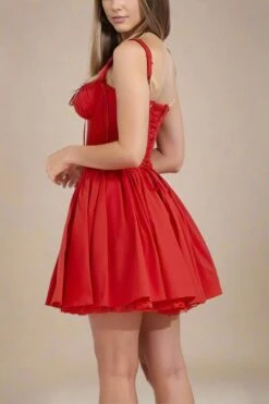 Belle Bodycon Mini Dress - Lipstick Red -Bodycon Collection Shop belle bodycon mini dress lipstick red bodycon collection usa aus 42655548440794