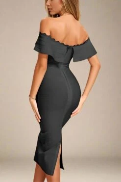 Billie Bandage Midi Dress - Classic Black -Bodycon Collection Shop billie bandage midi dress classic black bodycon collection usa aus 43171591848154