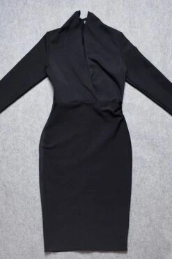 Blaire Long Sleeve Bandage Dress - Classic Black -Bodycon Collection Shop blaire long sleeve bandage dress classic black bodycon collection usa aus 28519300595791