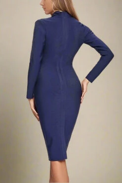 Blaire Long Sleeve Bandage Dress - Navy Blue 12 Blaire Long Sleeve Bandage Dress - Navy Blue -Bodycon Collection Shop blaire long sleeve bandage dress navy blue bodycon collection usa aus 41832222884058