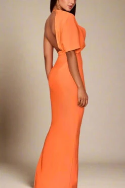 Blake Bandage Maxi Dress - Apricot Orange -Bodycon Collection Shop blake bandage maxi dress apricot orange bodycon collection usa aus 36609378779354