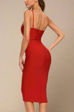 Blanche Bandage Midi Dress - Lipstick Red 14 Blanche Bandage Midi Dress - Lipstick Red -Bodycon Collection Shop blanche bandage midi dress lipstick red bodycon collection usa aus 44810068197594
