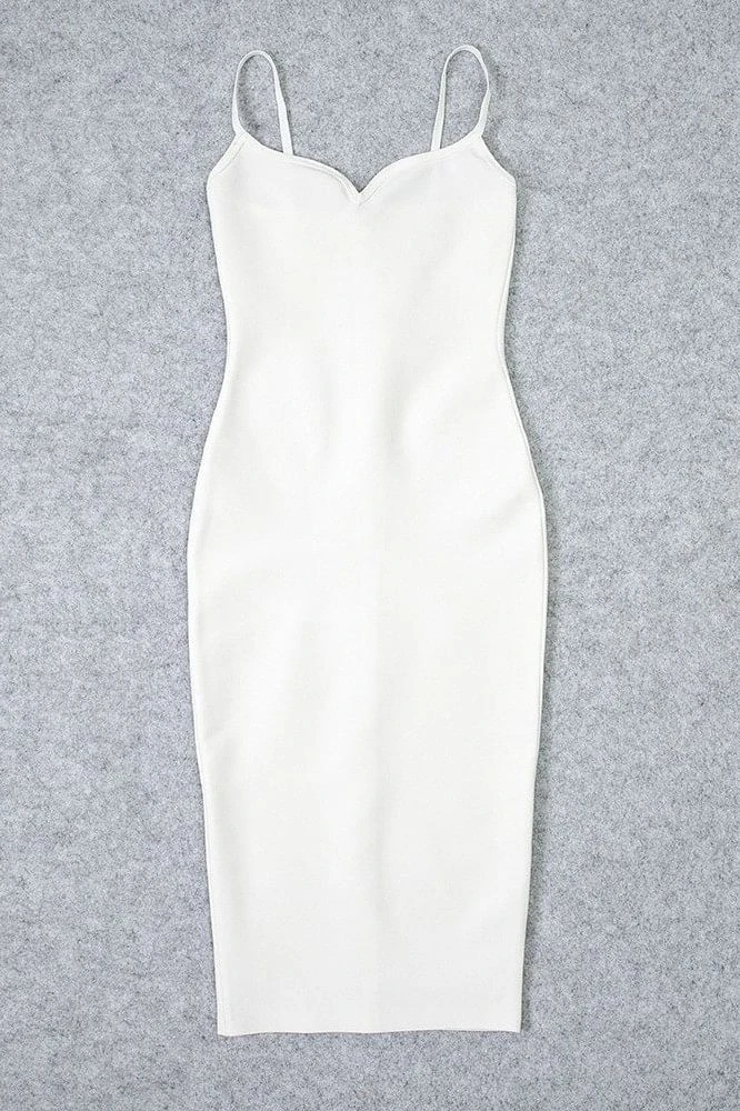 Blanche Bandage Midi Dress - White Pearl 9 Blanche Bandage Midi Dress - White Pearl - Image 7