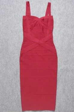 Heidi Bandage Midi Dress - Red Wine -Bodycon Collection Shop bodycon collection heidi bandage midi dress red wine womens dresses and apparel online 40543990120666