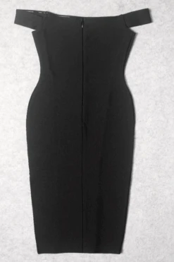 Sofie Off Shoulder Bodycon Dress - Classic Black 16 Sofie Off Shoulder Bodycon Dress - Classic Black -Bodycon Collection Shop bodycon collection sofie off shoulder bodycon dress classic black womens dresses and apparel online 40558756692186