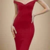 Breanna Bandage Dress - Chilli Red