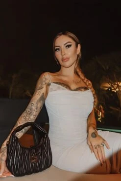 Brianna Bodycon Wrap Maxi Dress - Steel Grey -Bodycon Collection Shop brianna bodycon wrap maxi dress dusty pink bodycon collection usa aus 44209823088858 1