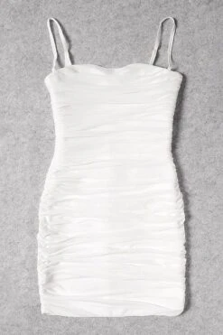Cassie Bodycon Wrap Mini Dress - White Pearl 23 Cassie Bodycon Wrap Mini Dress - White Pearl -Bodycon Collection Shop cassie bodycon wrap mini dress pearl white bodycon collection usa aus 37788590112986