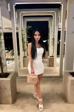 Cassie Bodycon Wrap Mini Dress - White Pearl 17 Cassie Bodycon Wrap Mini Dress - White Pearl -Bodycon Collection Shop cassie bodycon wrap mini dress pearl white bodycon collection usa aus 44271364669658