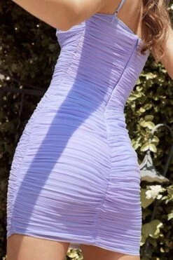 Cassie Bodycon Wrap Mini Dress - Violet Purple -Bodycon Collection Shop cassie bodycon wrap mini dress violet bodycon collection usa aus 37788727738586