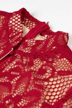 Charlotte Long Sleeve Bodycon Midi Dress - Chilli Red -Bodycon Collection Shop charlotte long sleeve bodycon midi dress chilli red bodycon collection usa aus 1171105618