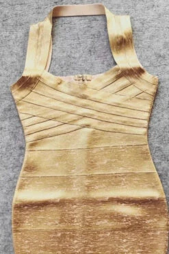 Ciara Bandage Mini Dress - Gold -Bodycon Collection Shop ciara bandage mini dress gold bodycon collection usa aus 40513283653850