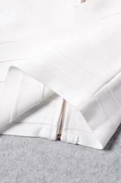 Cindy Bandage Off Shoulder Crop Top - White Pearl -Bodycon Collection Shop cindy bandage off shoulder crop top pearl white bodycon collection usa aus 39409209639130