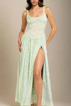 Collins Bodycon Maxi Dress - Gin Green