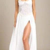 Collins Bodycon Maxi Dress - White Pearl
